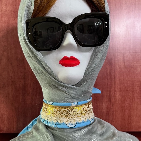 Boho OOAK Fabric Choker Shabby Chic Necklace Scarf Collar Handmade Fiber Art NEW - Picture 7 of 11